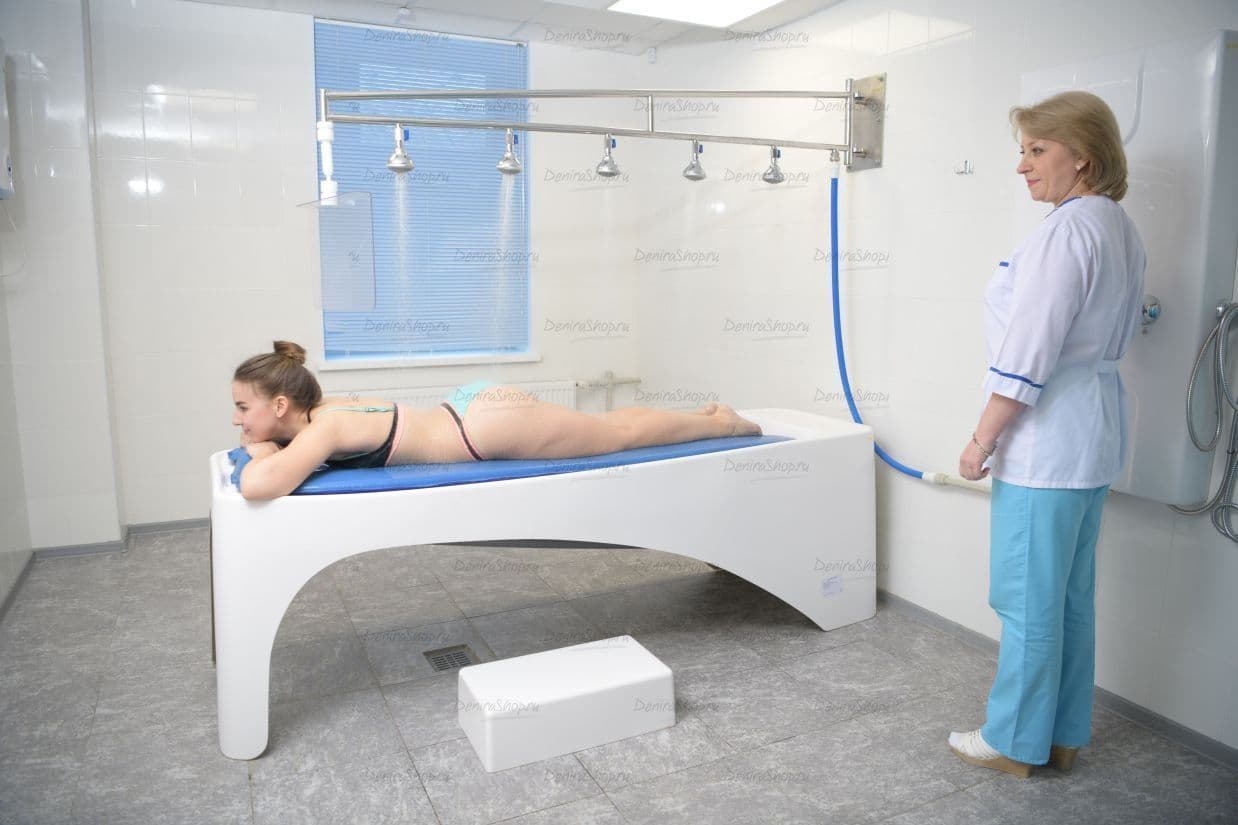 Душ Виши с кушеткой (модель 02) картинки Physiotechnica Душ виши модель 02 