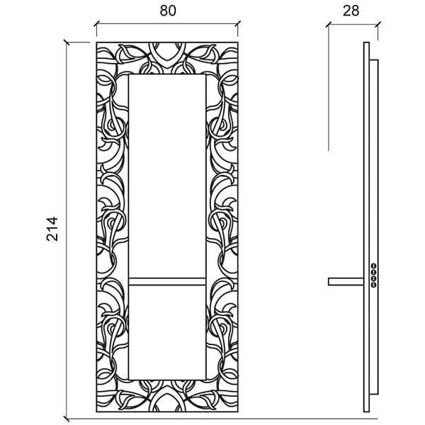 Зеркало парикмахерское PARLOR WALL GAF0100PL